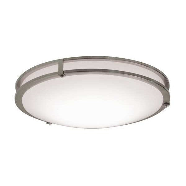 RndLEDMnt, 18in, 3000K, 2900lm, Slvr, Steel