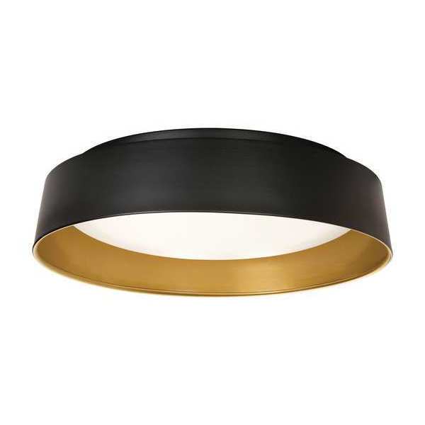 RndLEDMnt, 15.5in, 5000K, 2500lm, Blk/Gold