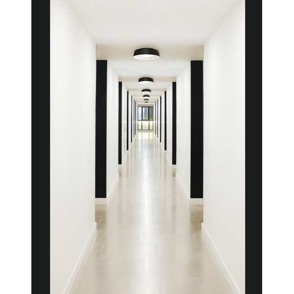 RndLEDMnt, 19.5in, 5000K, 4000lm, Blk/Wht
