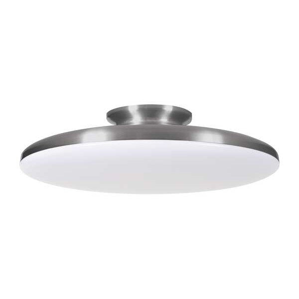 RndLEDMnt, 15in, 4000K, 2200lm, Slvr, Steel