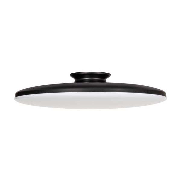 RndLEDMnt, 19in, 4000K, 2900lm, Blk, Steel