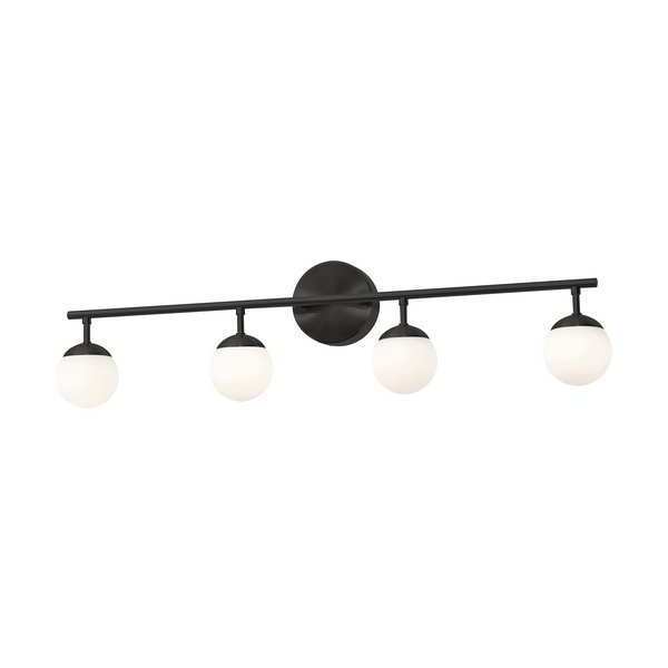 Pearl 4 Light LED Vanity, Black, 32in
