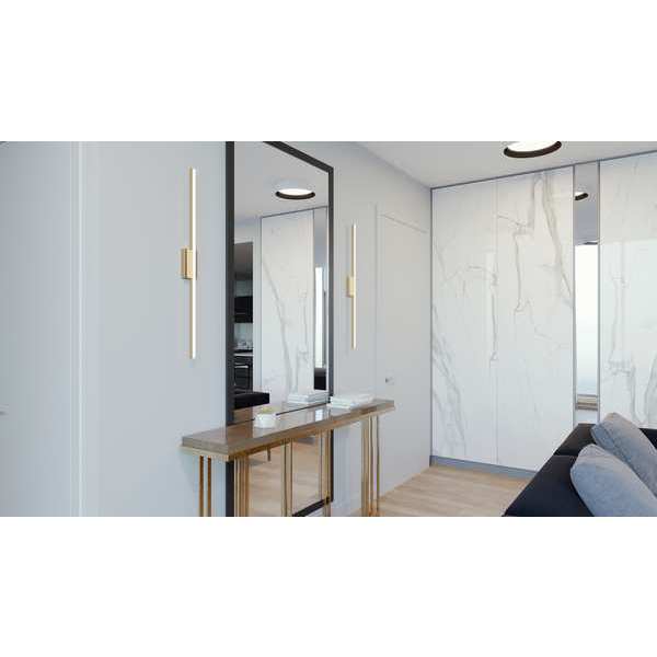 Barlow LED Vanity, Satin Brass, 18in