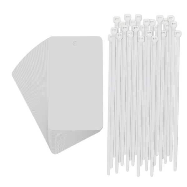 Blank Tag, 3 in W, WhitePK25