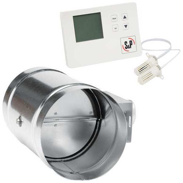 Motorized Damper with Controller, 6 in