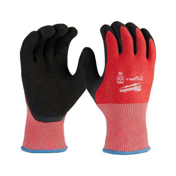Level 2 Cut Resistant Latex Dipped Winter Insulated Gloves - Large (12 pair)