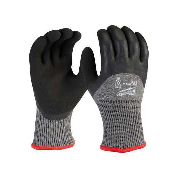 Level 5 Cut Resistant Latex Dipped Winter Insulated Gloves - Large