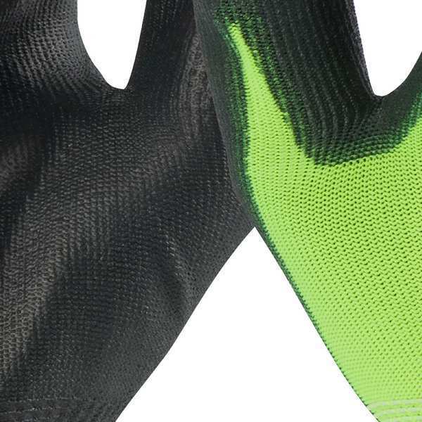 Level 1 Cut Resistant High Visibility Polyurethane Dipped Gloves - 2X-Large (12 pair)