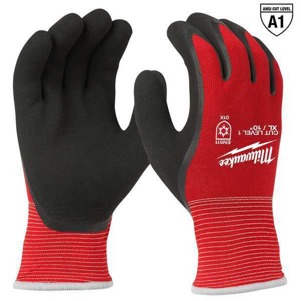 Level 1 Cut Resistant Latex Dipped Insulated Winter Gloves - X-Large
