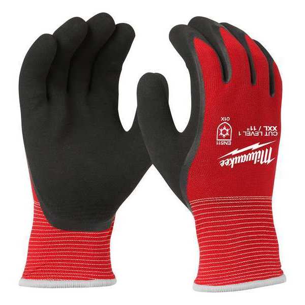 Level 1 Cut Resistant Latex Dipped Insulated Winter Gloves - 2X-Large