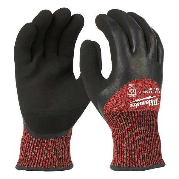 Level 3 Cut Resistant Latex Dipped Insulated Winter Gloves - Medium (12 pair)