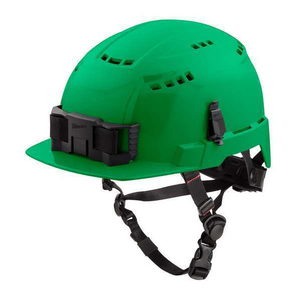 Front Brim Green Front Brim Vented Safety Helmet - Type 2, Class C, Type 2, Class C