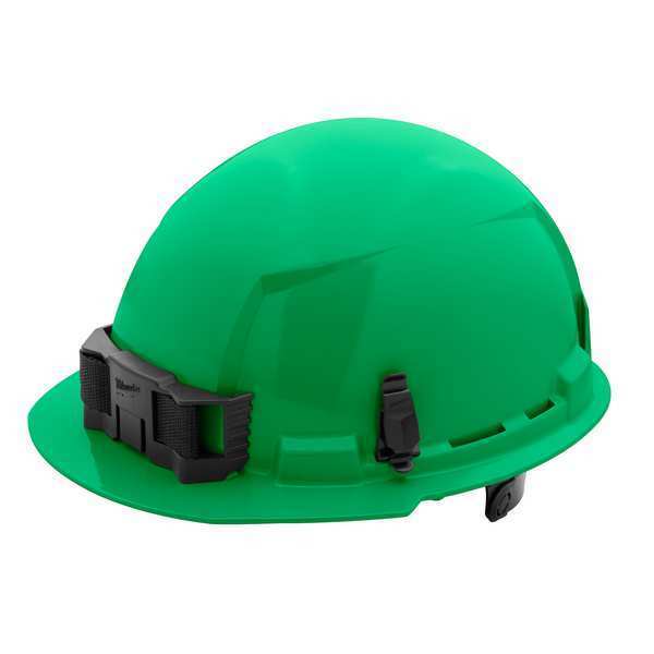 Front Brim Green Front Brim Hard Hat w/6pt Ratcheting Suspension - Type 1, Class E, Type 1, Class E