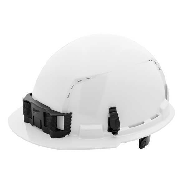 Front Brim White Front Brim Vented Hard Hat w/6pt Ratcheting Suspension - Type 1, Class C