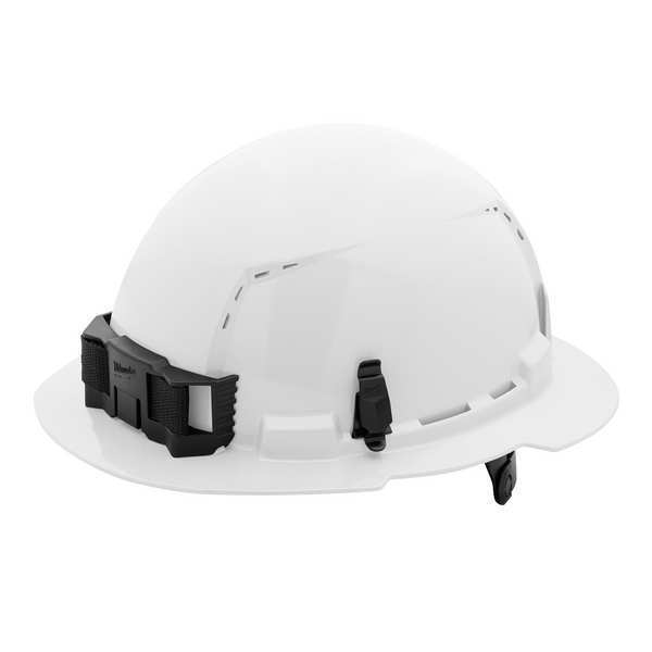 Full Brim White Full Brim Vented Hard Hat w/6pt Ratcheting Suspension - Type 1, Class C