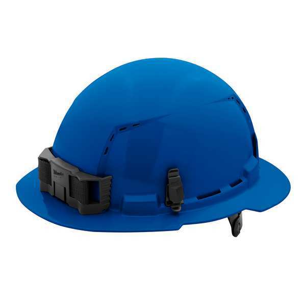 Full Brim Blue Full Brim Vented Hard Hat w/6pt Ratcheting Suspension - Type 1, Class C