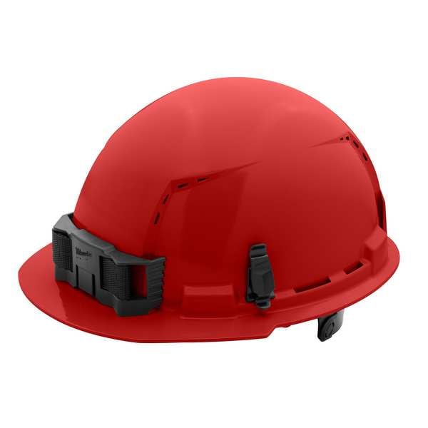 Front Brim Red Front Brim Vented Hard Hat w/6pt Ratcheting Suspension - Type 1, Class C