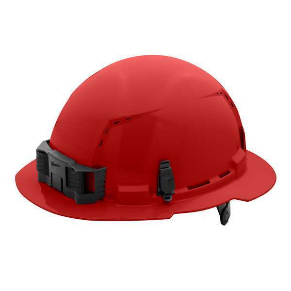 Full Brim Red Full Brim Vented Hard Hat w/6pt Ratcheting Suspension - Type 1, Class C