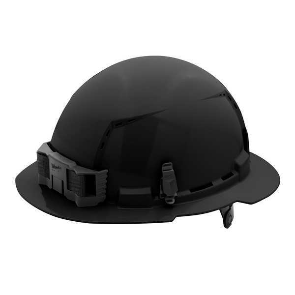 Full Brim Black Full Brim Vented Hard Hat w/6pt Ratcheting Suspension - Type 1, Class C