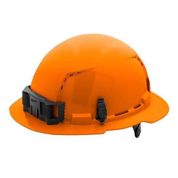 Full Brim Orange Full Brim Vented Hard Hat w/6pt Ratcheting Suspension - Type 1, Class C