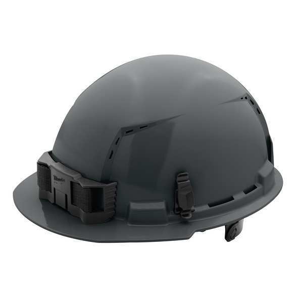 Front Brim Gray Front Brim Vented Hard Hat w/6pt Ratcheting Suspension - Type 1, Class C