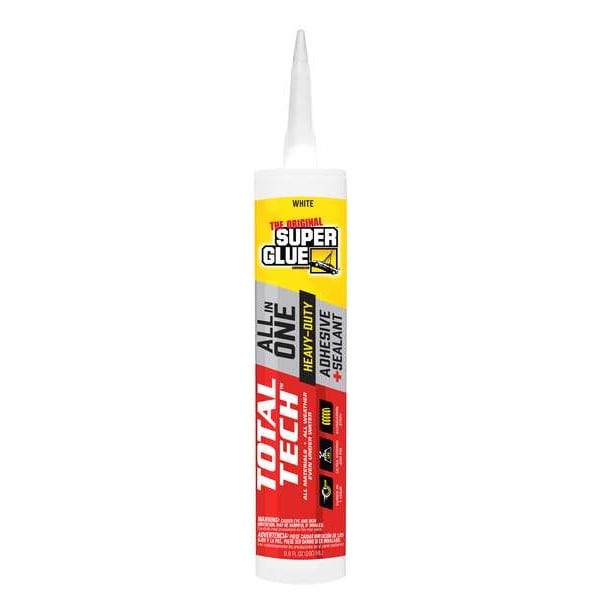 Construction Adhesive, Total Tech Series, White, 9.8 oz, Cartridge