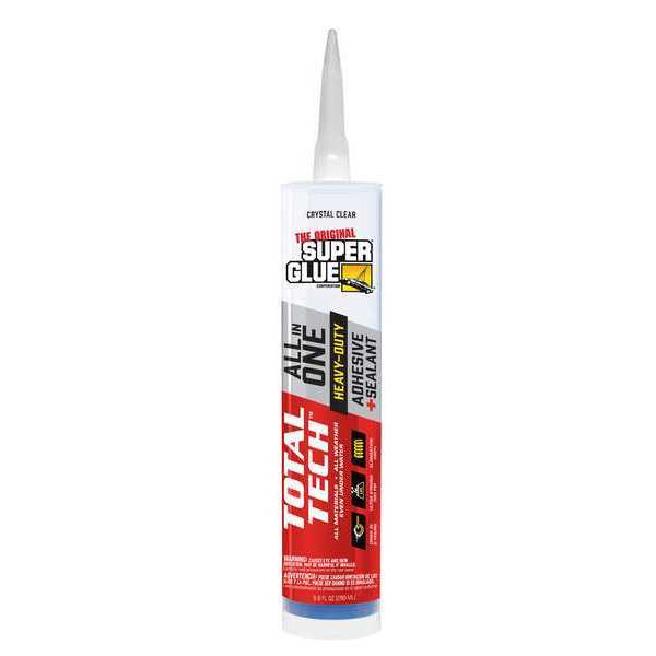 Construction Adhesive, Total Tech Series, Clear, 9.8 oz, Cartridge