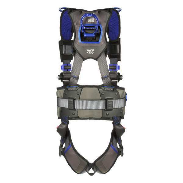 Harness, Vest Style, 2XL, Polyester, Gray