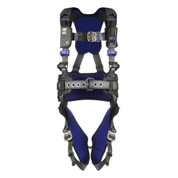 Harness, Vest Style, 2XL, Polyester, Gray