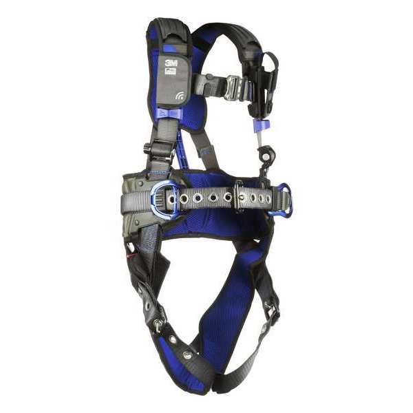 Harness, Vest Style, XL, Polyester, Gray