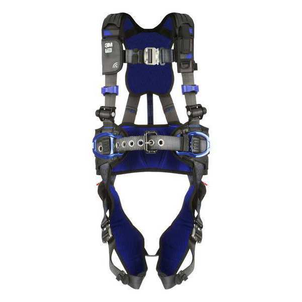 Harness, Vest Style, M, Polyester, Gray
