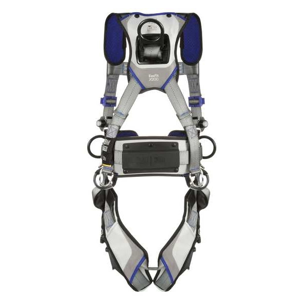 Harness, Vest Style, XL, Polyester, Gray