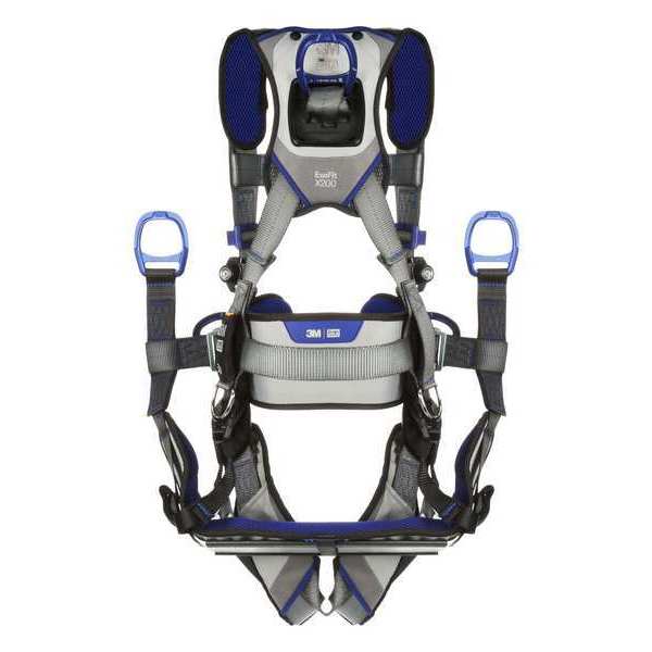 Harness, Vest Style, L, Polyester, Gray