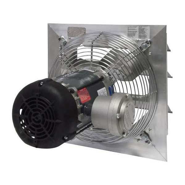 ExtFn, 12In Bld Dia, Galvalume, 230/460V