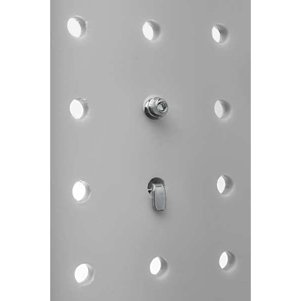 24 In. W x 48 In. H x 1/4 In. D Black ABS Textured Pegboard with 36 pc. DuraHook Assortment