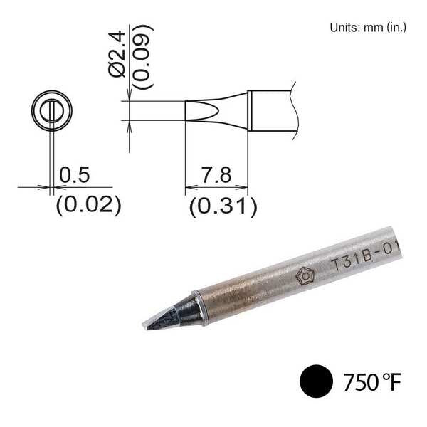 HAKKO T31B Chisel Soldering Tip