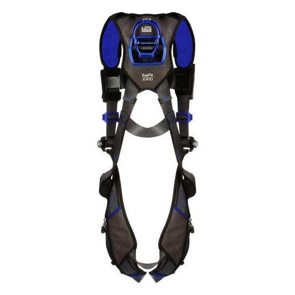 Harness, Vest Style, M, Polyester, Gray