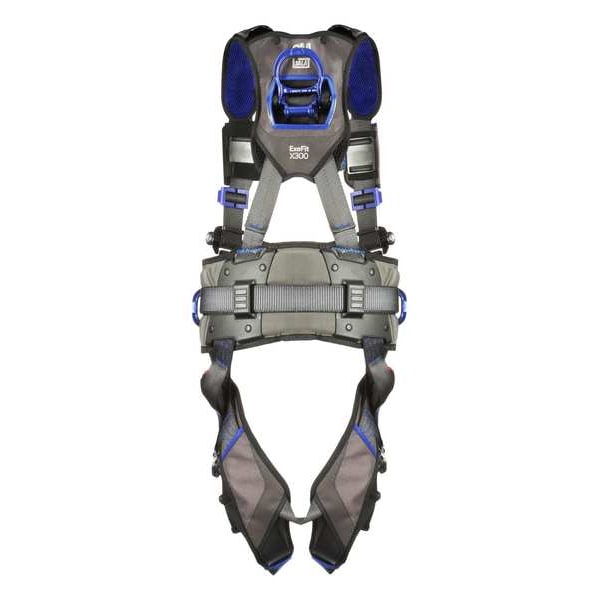 Harness, Vest Style, M, Polyester, Gray