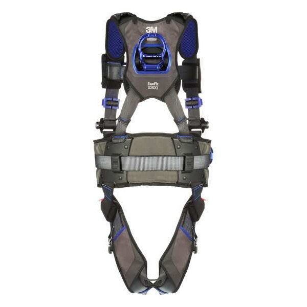 Harness, Vest Style, 2XL, Polyester, Gray