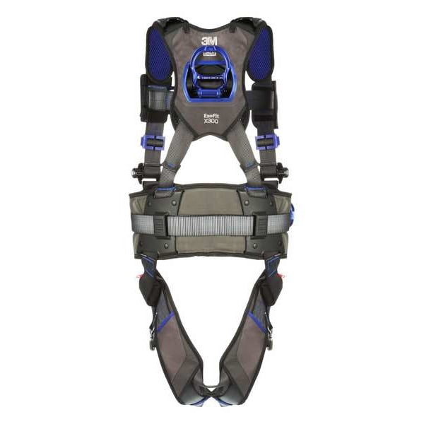 Harness, Vest Style, XL, Polyester, Gray