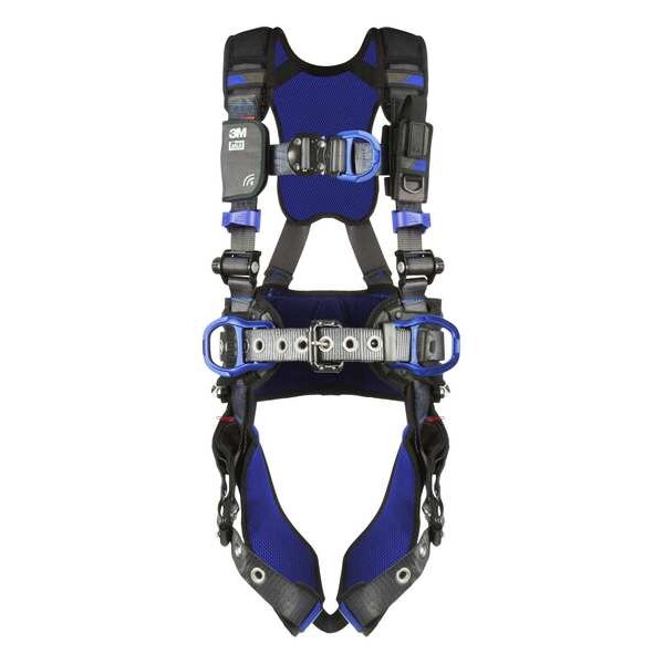 Harness, Vest Style, XL, Polyester, Gray