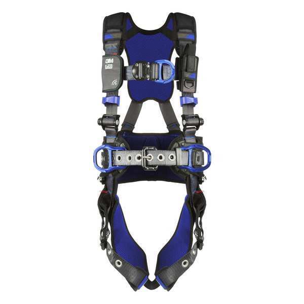 Harness, Vest Style, L, Polyester, Gray