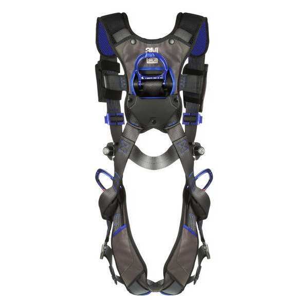Harness, Vest Style, XL, Polyester, Gray
