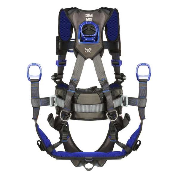 Harness, Vest Style, L, Polyester, Gray