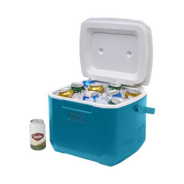 Personal Cooler, 16 qt, Plastic, Blue/White
