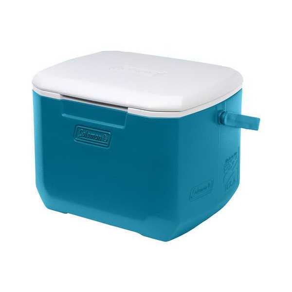 Personal Cooler, 16 qt, Plastic, Blue/White