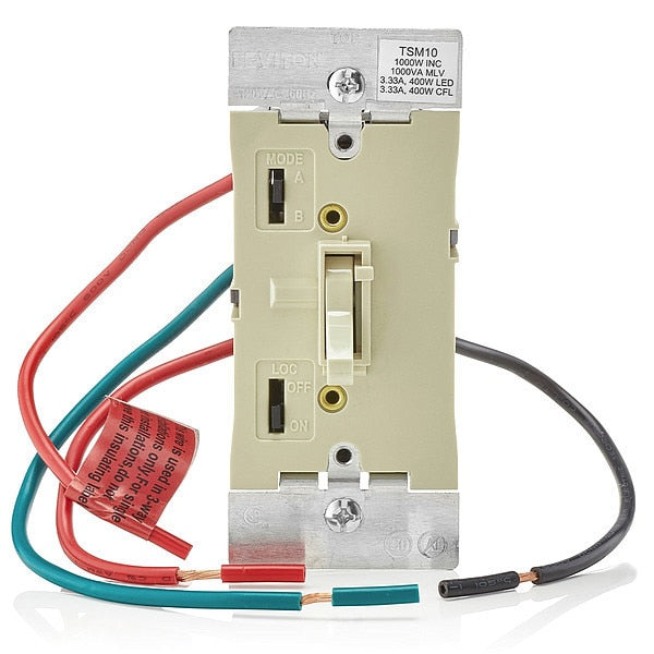Dimmer, 1-Pole/3-Way, 120VAC, Ivory
