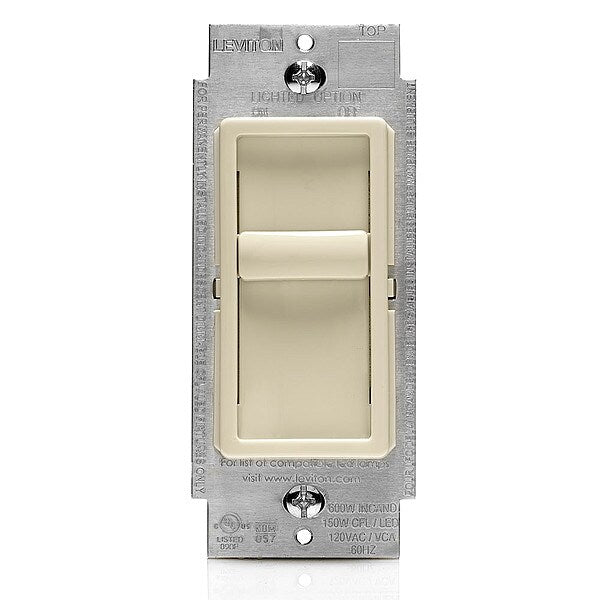 Dimmer, 1-Pole, 120VAC, Light Almond