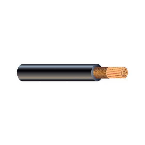 Welding Cable, 100 ft, Copper, 600V, Black