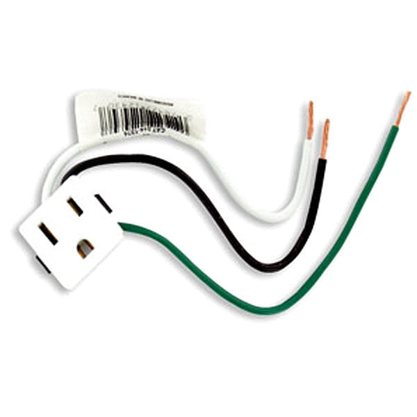 Receptacle, 15 A Amps, 125VAC, 5-15R, White